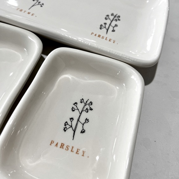 Rare Rae Dunn Artisan Collection Herb Dish Set - Picture 5 of 7